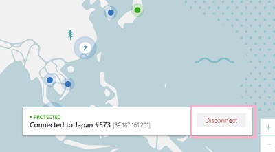 「Disconnect」をクリック