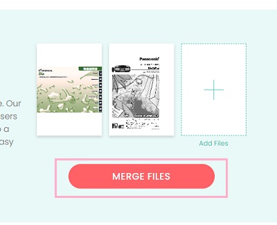 「MERGE FILES」をクリック