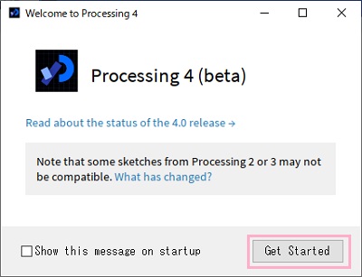 「Get Started」をクリック