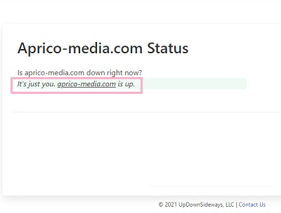 「It’s just you.」か「It’not just you!」で状態を確認