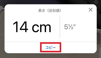 下に表示された『コピー』をタップ