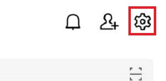 右上の歯車をタップ