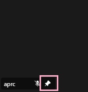 名前の右側に表示されているピン留めのボタンをクリック