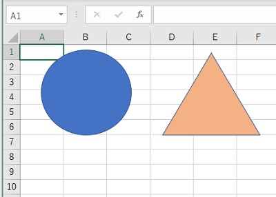 図形の並んだExcelシート