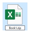 拡張子を「.zip」に変更