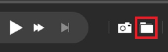 カメラマークの横にあるフォルダマークをクリック