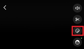 スタンプのマークをタップ