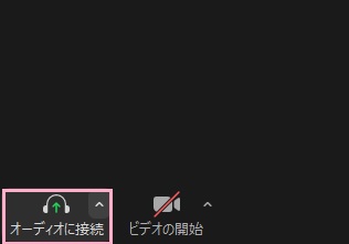 「オーディオに接続」ボタンをクリック