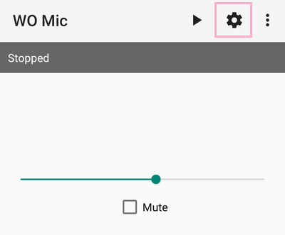 設定ボタンをタップ