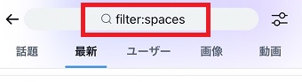 『filter:spaces』と入力して検索