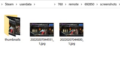 フォルダ分けされたゲームのスクショ