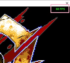 フレームレートの文字色がくっきりみえるようになった