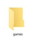「games」という名前でフォルダを作成