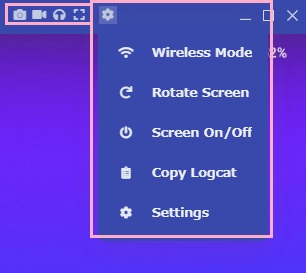 Vysorのボタンウィンドウ