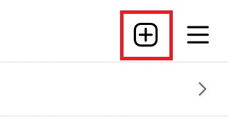 『+』のボタンをタップ