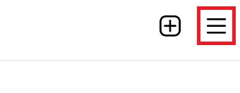 右上の3本線をタップ
