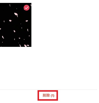 『削除』をタップ