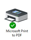 「Microsoft Print to PDF」アイコン
