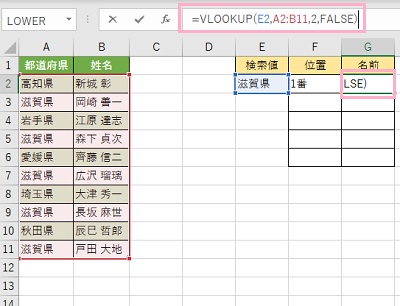 結果出力表を作成