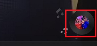 レコードのマークをタップ