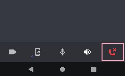 「切断」ボタンをタップ