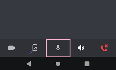 ミュートボタンをタップ