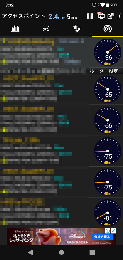 アクセスポイントの詳細情報