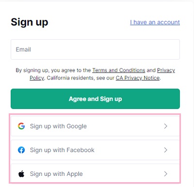 サインアップを行う　