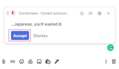 「Accept」ボタンをクリック