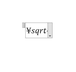 ルート(べき乗根)は「\sqrt」と入力