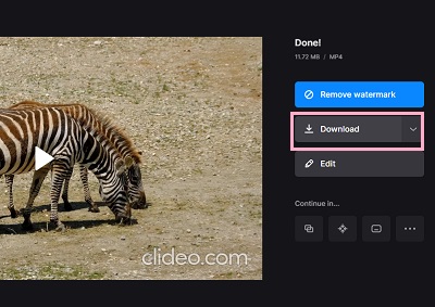 「Download」ボタンをクリック