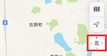 コンパスが表示された