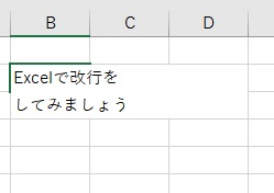 セル内で改行できた