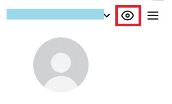 目のマークをタップ