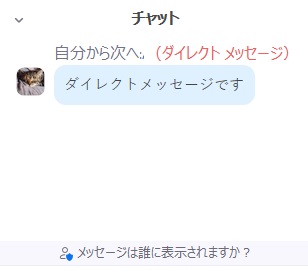 (ダイレクトメッセージ)と赤字で表示される