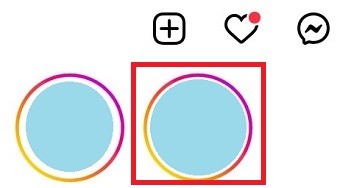 見たいストーリーのアイコンをタップ