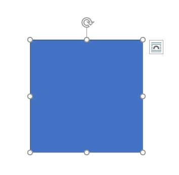 図形をクリックしてハンドルを出す