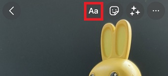 テキストのマークをタップ