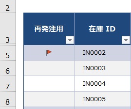 選択していた行が非表示になった