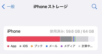 ストレージの表示
