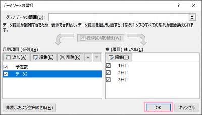編集が完了したら、「OK」をクリック