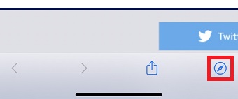 Safariのマークをタップ