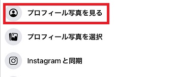 『プロフィール写真を見る』をタップ