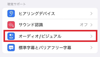 『オーディオ/ビジュアル』をタップ