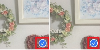 元の動画と複製の動画をタップして選択