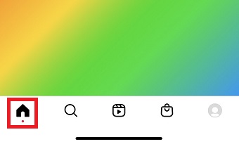 ホームのマークをタップ