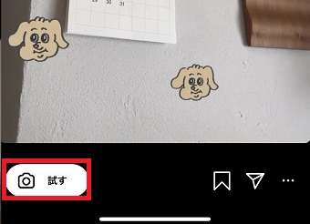 『試す』をタップ