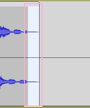 ノイズのみの部分を範囲指定する