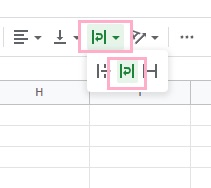 「折り返す」をクリック