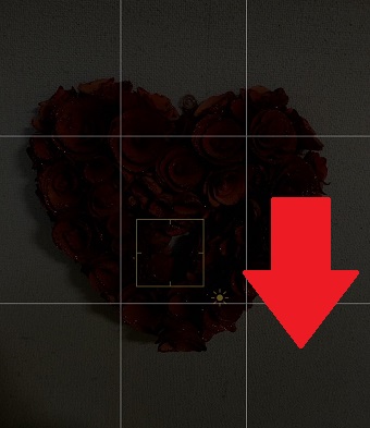 画面を下にスワイプ